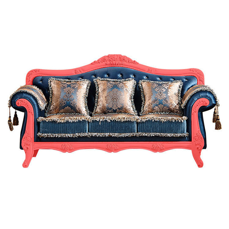 Tight and Tufted Split-Back Rolled Arm Sofa Couch for Three People Clearhalo 'furn' 'furn_sofas' 'Furniture' 'furniture_sofas' 'Living Room Furniture' 'Sofa' 'sofas' 4858765