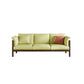 Stationary Cotton 3-seater Settee Living Room Pillow Top Arm Sofa Green Walnut Clearhalo 'furn' 'furn_sofas' 'Furniture' 'furniture_sofas' 'Living Room Furniture' 'Sofa' 'sofas' 4858797