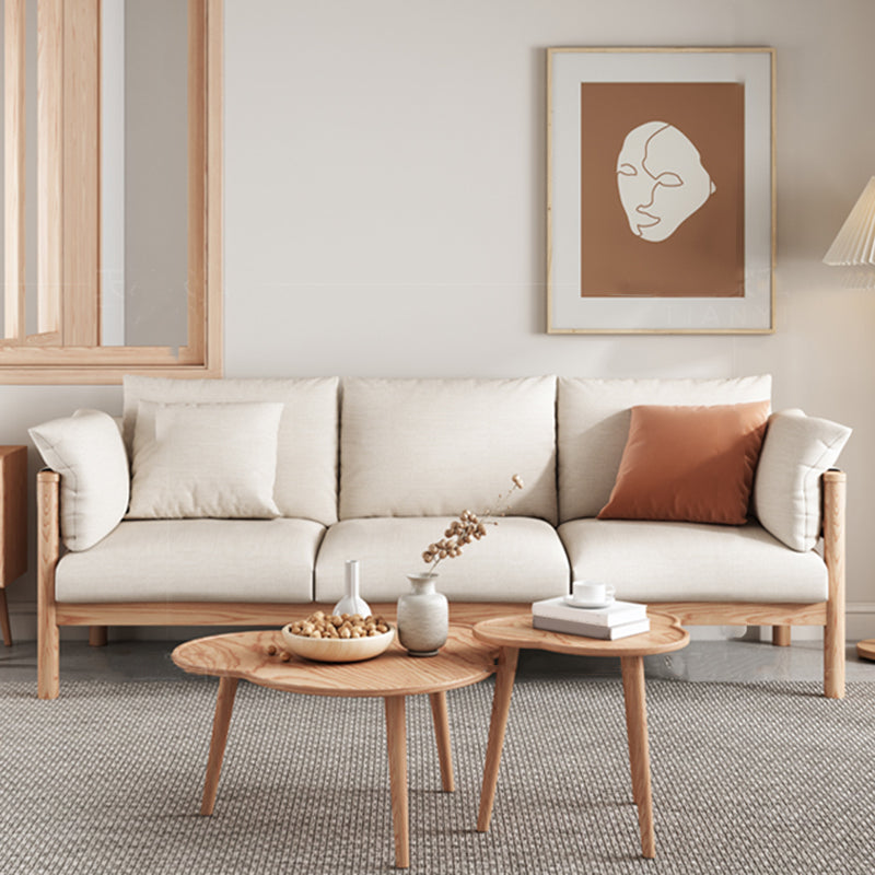 Stationary Cotton 3-seater Settee Living Room Pillow Top Arm Sofa Clearhalo 'furn' 'furn_sofas' 'Furniture' 'furniture_sofas' 'Living Room Furniture' 'Sofa' 'sofas' 4858800