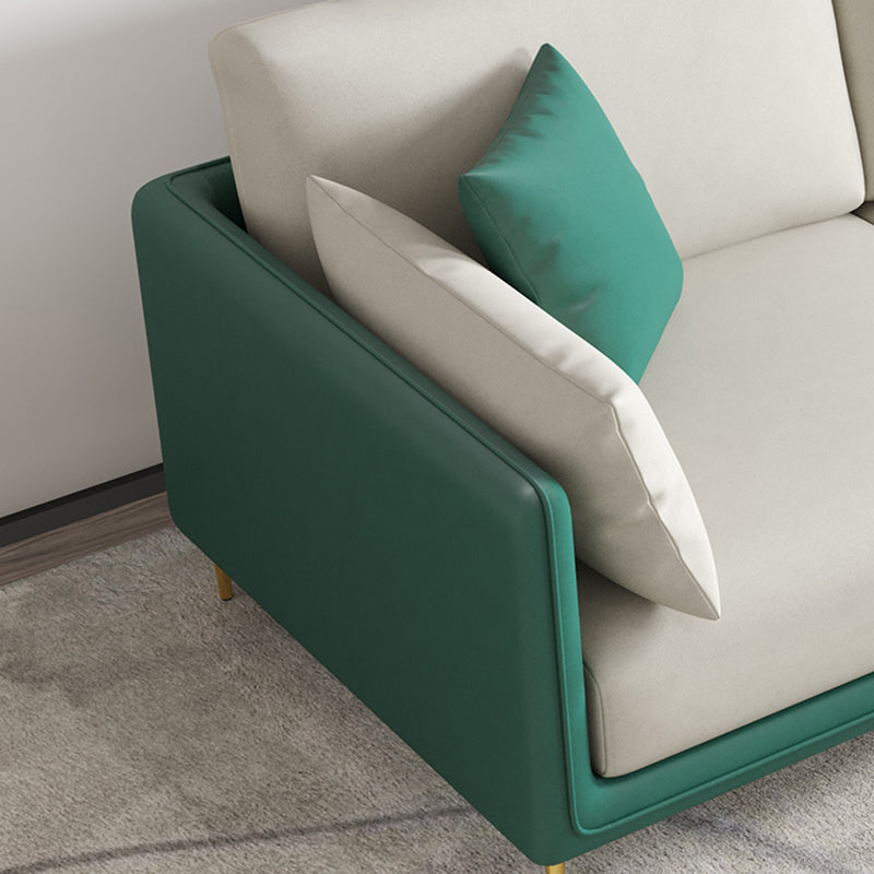 Contemporary 3-seater Tuxedo Arm Sofa Three Pillow Back Settee Clearhalo 'furn' 'furn_sofas' 'Furniture' 'furniture_sofas' 'Living Room Furniture' 'Sofa' 'sofas' 4858912