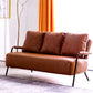 Tuxedo Arm Sofa Three Pillows Settee with Four Balck Legs for Apartment Clearhalo 'furn' 'furn_sofas' 'Furniture' 'furniture_sofas' 'Living Room Furniture' 'Sofa' 'sofas' 4858921