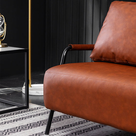 Tuxedo Arm Sofa Three Pillows Settee with Four Balck Legs for Apartment Clearhalo 'furn' 'furn_sofas' 'Furniture' 'furniture_sofas' 'Living Room Furniture' 'Sofa' 'sofas' 4858926