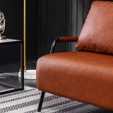 Tuxedo Arm Sofa Three Pillows Settee with Four Balck Legs for Apartment Clearhalo 'furn' 'furn_sofas' 'Furniture' 'furniture_sofas' 'Living Room Furniture' 'Sofa' 'sofas' 4858926