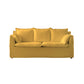 Contemporary Linen Couch Square Arm Settee with Slipcovered Pillows Yellow Clearhalo 'furn' 'furn_sofas' 'Furniture' 'furniture_sofas' 'Living Room Furniture' 'Sofa' 'sofas' 4858931