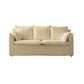 Contemporary Linen Couch Square Arm Settee with Slipcovered Pillows Khaki Clearhalo 'furn' 'furn_sofas' 'Furniture' 'furniture_sofas' 'Living Room Furniture' 'Sofa' 'sofas' 4858937