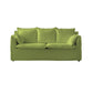 Contemporary Linen Couch Square Arm Settee with Slipcovered Pillows Green Clearhalo 'furn' 'furn_sofas' 'Furniture' 'furniture_sofas' 'Living Room Furniture' 'Sofa' 'sofas' 4858940