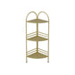 3/5-Shelf Contemporary Corner Bookshelf Iron Open Bookshelf for Living Room 11.8"L x 11.8"W x 37"H Gold Clearhalo 'Bookcases' 'furn' 'furn_bookcases' 'Furniture' 'furniture_bookcases' 'Office Furniture' 4858994