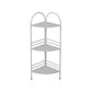 3/5-Shelf Contemporary Corner Bookshelf Iron Open Bookshelf for Living Room 11.8"L x 11.8"W x 37"H White Clearhalo 'Bookcases' 'furn' 'furn_bookcases' 'Furniture' 'furniture_bookcases' 'Office Furniture' 4858998