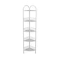 3/5-Shelf Contemporary Corner Bookshelf Iron Open Bookshelf for Living Room 11.8"L x 11.8"W x 63.4"H White Clearhalo 'Bookcases' 'furn' 'furn_bookcases' 'Furniture' 'furniture_bookcases' 'Office Furniture' 4859000