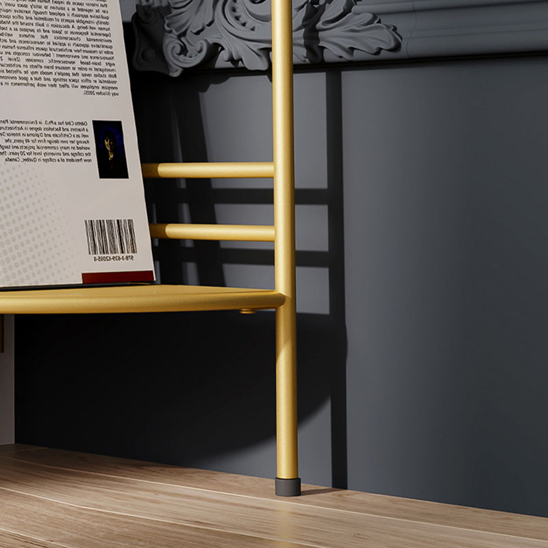 3/5-Shelf Contemporary Corner Bookshelf Iron Open Bookshelf for Living Room Clearhalo 'Bookcases' 'furn' 'furn_bookcases' 'Furniture' 'furniture_bookcases' 'Office Furniture' 4859003