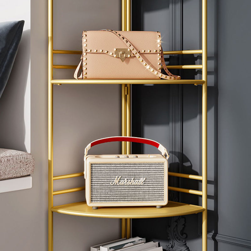 3/5-Shelf Contemporary Corner Bookshelf Iron Open Bookshelf for Living Room Clearhalo 'Bookcases' 'furn' 'furn_bookcases' 'Furniture' 'furniture_bookcases' 'Office Furniture' 4859004