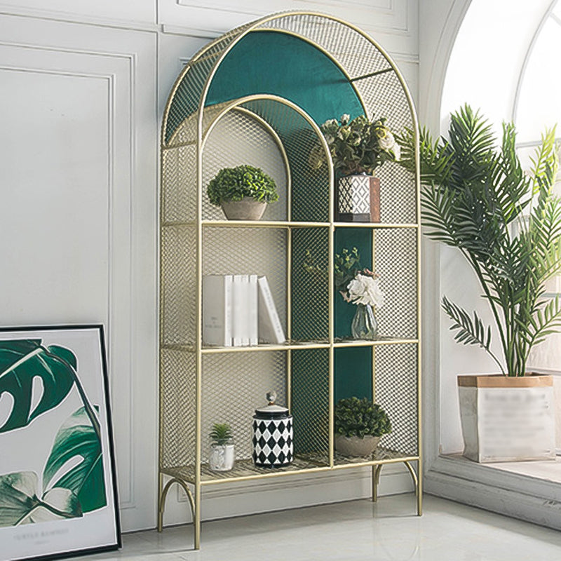 Glam Style Vertical Bookshelf Metal 3-shelf Bookcase for Home Use Clearhalo 'Bookcases' 'furn' 'furn_bookcases' 'Furniture' 'furniture_bookcases' 'Office Furniture' 4859010