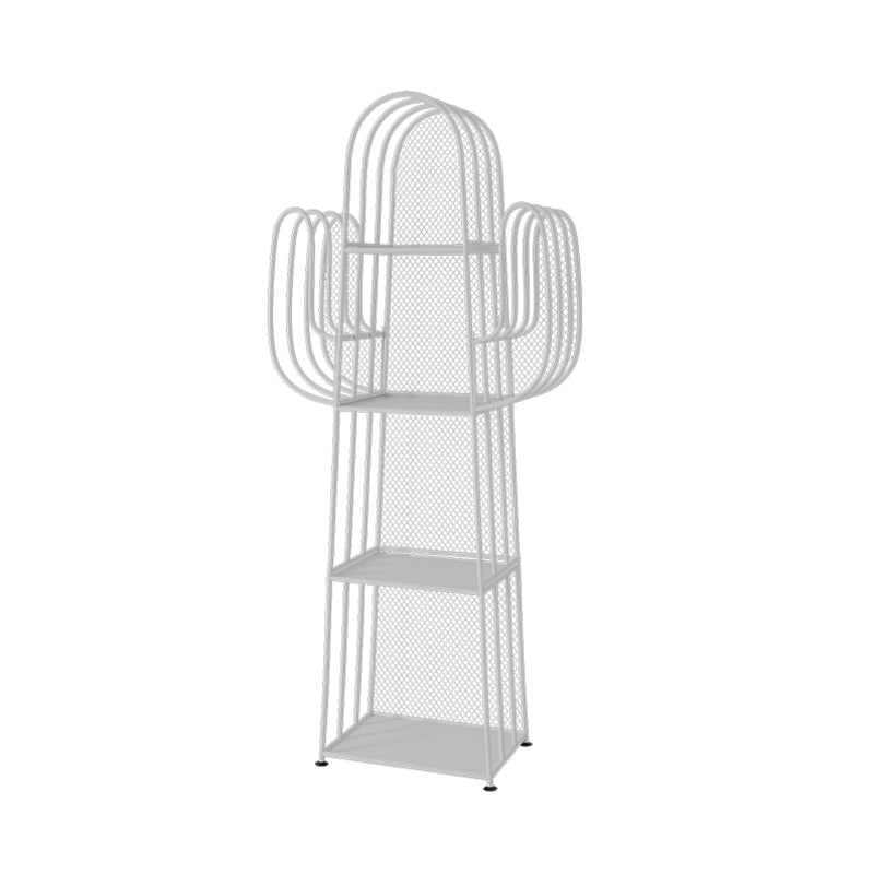 59"H Scandinavian Style Bookshelf Metal Shelf Bookcase for Home Use White Clearhalo 'Bookcases' 'furn' 'furn_bookcases' 'Furniture' 'furniture_bookcases' 'Office Furniture' 4859024
