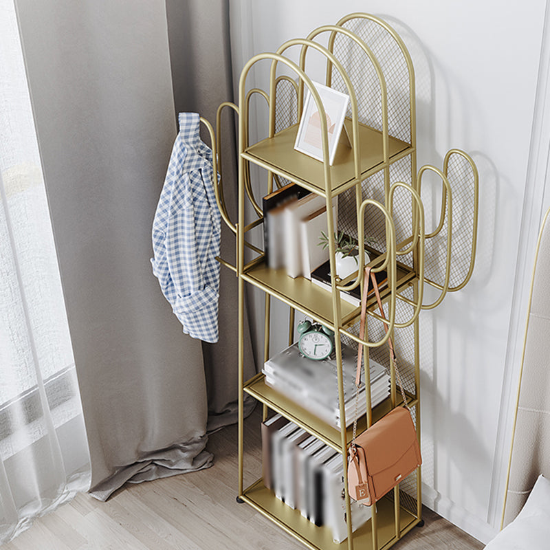 59"H Scandinavian Style Bookshelf Metal Shelf Bookcase for Home Use Clearhalo 'Bookcases' 'furn' 'furn_bookcases' 'Furniture' 'furniture_bookcases' 'Office Furniture' 4859027