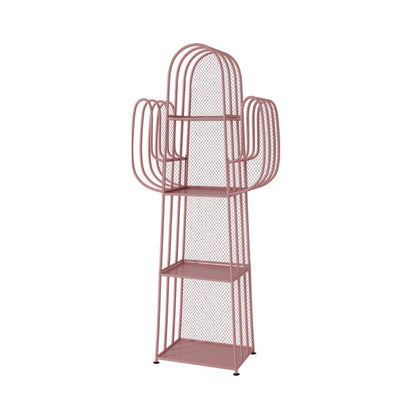 59"H Scandinavian Style Bookshelf Metal Shelf Bookcase for Home Use Pink Clearhalo 'Bookcases' 'furn' 'furn_bookcases' 'Furniture' 'furniture_bookcases' 'Office Furniture' 4859028