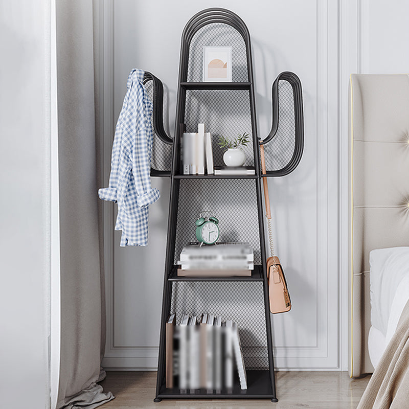 59"H Scandinavian Style Bookshelf Metal Shelf Bookcase for Home Use Clearhalo 'Bookcases' 'furn' 'furn_bookcases' 'Furniture' 'furniture_bookcases' 'Office Furniture' 4859034