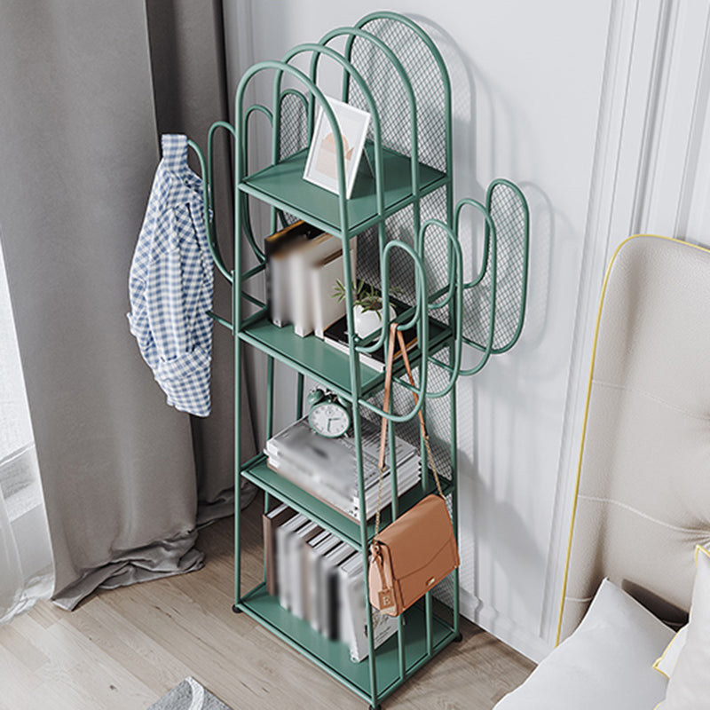 59"H Scandinavian Style Bookshelf Metal Shelf Bookcase for Home Use Clearhalo 'Bookcases' 'furn' 'furn_bookcases' 'Furniture' 'furniture_bookcases' 'Office Furniture' 4859035