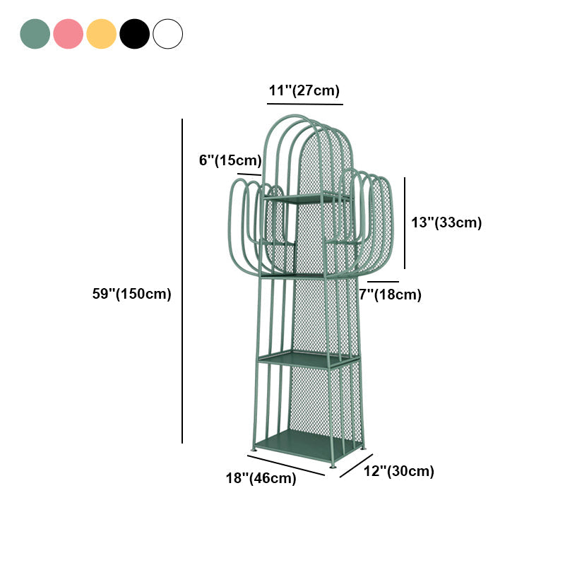 59"H Scandinavian Style Bookshelf Metal Shelf Bookcase for Home Use Clearhalo 'Bookcases' 'furn' 'furn_bookcases' 'Furniture' 'furniture_bookcases' 'Office Furniture' 4859036