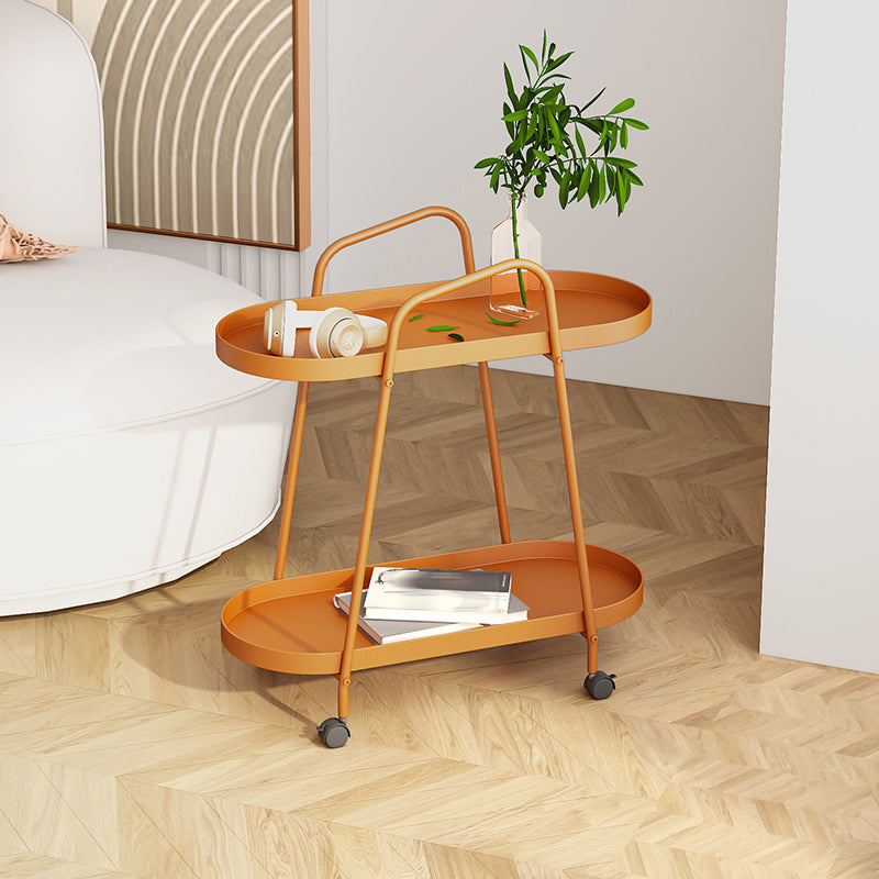 Scandinavian Iron Etagere Bookshelf with Caster Wheels,23.6"L x 11"W x 25.2"H Clearhalo 'Bookcases' 'furn' 'furn_bookcases' 'Furniture' 'furniture_bookcases' 'Office Furniture' 4859054