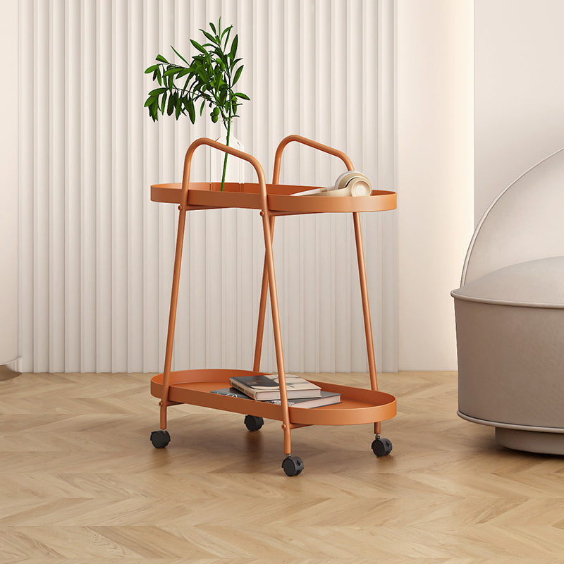 Scandinavian Iron Etagere Bookshelf with Caster Wheels,23.6"L x 11"W x 25.2"H Clearhalo 'Bookcases' 'furn' 'furn_bookcases' 'Furniture' 'furniture_bookcases' 'Office Furniture' 4859056