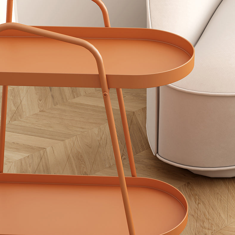 Scandinavian Iron Etagere Bookshelf with Caster Wheels,23.6"L x 11"W x 25.2"H Clearhalo 'Bookcases' 'furn' 'furn_bookcases' 'Furniture' 'furniture_bookcases' 'Office Furniture' 4859060