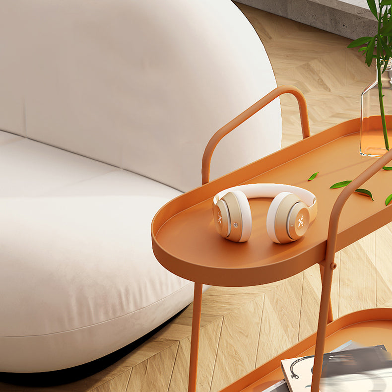 Scandinavian Iron Etagere Bookshelf with Caster Wheels,23.6"L x 11"W x 25.2"H Clearhalo 'Bookcases' 'furn' 'furn_bookcases' 'Furniture' 'furniture_bookcases' 'Office Furniture' 4859062