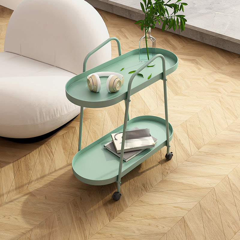 Scandinavian Iron Etagere Bookshelf with Caster Wheels,23.6"L x 11"W x 25.2"H Clearhalo 'Bookcases' 'furn' 'furn_bookcases' 'Furniture' 'furniture_bookcases' 'Office Furniture' 4859064