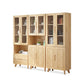 Solid Wood Scandinavian Bookcase Closed Back Bookcase with Door Clearhalo 'Bookcases' 'furn' 'furn_bookcases' 'Furniture' 'furniture_bookcases' 'Office Furniture' 4859075