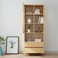 Solid Wood Scandinavian Bookcase Closed Back Bookcase with Door Clearhalo 'Bookcases' 'furn' 'furn_bookcases' 'Furniture' 'furniture_bookcases' 'Office Furniture' 4859080