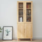 Solid Wood Scandinavian Bookcase Closed Back Bookcase with Door Clearhalo 'Bookcases' 'furn' 'furn_bookcases' 'Furniture' 'furniture_bookcases' 'Office Furniture' 4859084