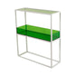 Open Scandinavian Etagere Bookshelf with White Iron Frame Acrylic Shelf Green 1 Clearhalo 'Bookcases' 'furn' 'furn_bookcases' 'Furniture' 'furniture_bookcases' 'Office Furniture' 4859095