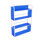 Acrylic Scandinavian Open Etagere Bookshelf with White Iron Frame 31.5"L x 9.8"W x 45.3"H Blue Clearhalo 'Bookcases' 'furn' 'furn_bookcases' 'Furniture' 'furniture_bookcases' 'Office Furniture' 4859113