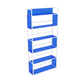 Acrylic Scandinavian Open Etagere Bookshelf with White Iron Frame 31.5"L x 9.8"W x 70.1"H Blue Clearhalo 'Bookcases' 'furn' 'furn_bookcases' 'Furniture' 'furniture_bookcases' 'Office Furniture' 4859116
