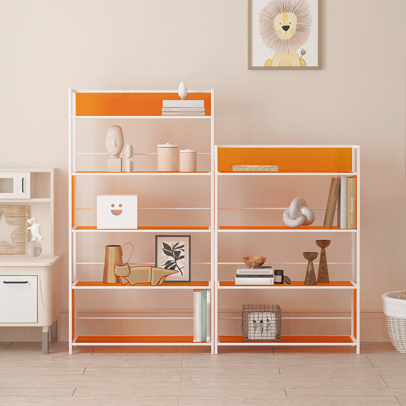 Acrylic Scandinavian Open Etagere Bookshelf with White Iron Frame Clearhalo 'Bookcases' 'furn' 'furn_bookcases' 'Furniture' 'furniture_bookcases' 'Office Furniture' 4859117