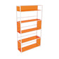 Acrylic Scandinavian Open Etagere Bookshelf with White Iron Frame 31.5"L x 9.8"W x 57.5"H Orange Clearhalo 'Bookcases' 'furn' 'furn_bookcases' 'Furniture' 'furniture_bookcases' 'Office Furniture' 4859120