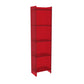 Closed Back Plastic Bookcase Scandinavian Style Bookshelf for Home Office Study Room 15.7"L x 9.8"W x 59.8"H Red Clearhalo 'Bookcases' 'furn' 'furn_bookcases' 'Furniture' 'furniture_bookcases' 'Office Furniture' 4859144