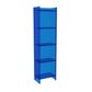 Closed Back Plastic Bookcase Scandinavian Style Bookshelf for Home Office Study Room 15.7"L x 9.8"W x 59.8"H Blue Clearhalo 'Bookcases' 'furn' 'furn_bookcases' 'Furniture' 'furniture_bookcases' 'Office Furniture' 4859146