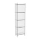 Closed Back Plastic Bookcase Scandinavian Style Bookshelf for Home Office Study Room 15.7"L x 9.8"W x 59.8"H Clear Clearhalo 'Bookcases' 'furn' 'furn_bookcases' 'Furniture' 'furniture_bookcases' 'Office Furniture' 4859147