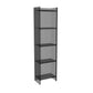 Closed Back Plastic Bookcase Scandinavian Style Bookshelf for Home Office Study Room 15.7"L x 9.8"W x 59.8"H Grey Clearhalo 'Bookcases' 'furn' 'furn_bookcases' 'Furniture' 'furniture_bookcases' 'Office Furniture' 4859155