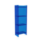 Closed Back Plastic Bookcase Scandinavian Style Bookshelf for Home Office Study Room 15.7"L x 9.8"W x 46.5"H Blue Clearhalo 'Bookcases' 'furn' 'furn_bookcases' 'Furniture' 'furniture_bookcases' 'Office Furniture' 4859158