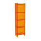 Closed Back Plastic Bookcase Scandinavian Style Bookshelf for Home Office Study Room 15.7"L x 9.8"W x 59.8"H Orange Clearhalo 'Bookcases' 'furn' 'furn_bookcases' 'Furniture' 'furniture_bookcases' 'Office Furniture' 4859164