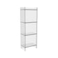 Closed Back Plastic Bookcase Scandinavian Style Bookshelf for Home Office Study Room 15.7"L x 9.8"W x 46.5"H Clear Clearhalo 'Bookcases' 'furn' 'furn_bookcases' 'Furniture' 'furniture_bookcases' 'Office Furniture' 4859165