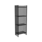 Closed Back Plastic Bookcase Scandinavian Style Bookshelf for Home Office Study Room 15.7"L x 9.8"W x 46.5"H Grey Clearhalo 'Bookcases' 'furn' 'furn_bookcases' 'Furniture' 'furniture_bookcases' 'Office Furniture' 4859169