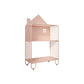 Open Back Metal Bookshelf Scandinavian Style Bookcase for Home Study Room 24"L x 11"W x 42.9"H Pink Clearhalo 'Bookcases' 'furn' 'furn_bookcases' 'Furniture' 'furniture_bookcases' 'Office Furniture' 4859175