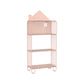 Open Back Metal Bookshelf Scandinavian Style Bookcase for Home Study Room 24"L x 11"W x 54.7"H Pink Clearhalo 'Bookcases' 'furn' 'furn_bookcases' 'Furniture' 'furniture_bookcases' 'Office Furniture' 4859183