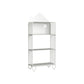 Open Back Metal Bookshelf Scandinavian Style Bookcase for Home Study Room 24"L x 11"W x 54.7"H White Clearhalo 'Bookcases' 'furn' 'furn_bookcases' 'Furniture' 'furniture_bookcases' 'Office Furniture' 4859185