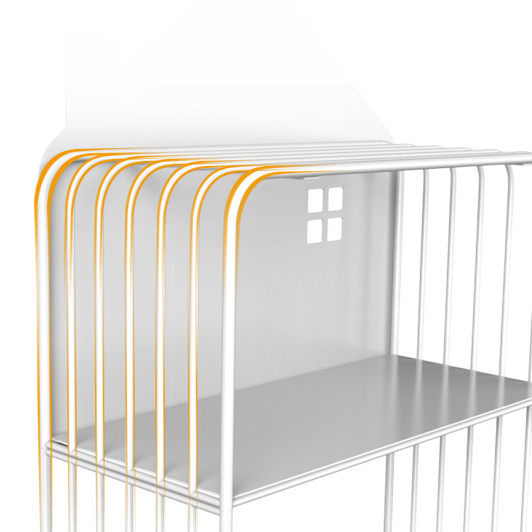 Open Back Metal Bookshelf Scandinavian Style Bookcase for Home Study Room Clearhalo 'Bookcases' 'furn' 'furn_bookcases' 'Furniture' 'furniture_bookcases' 'Office Furniture' 4859186