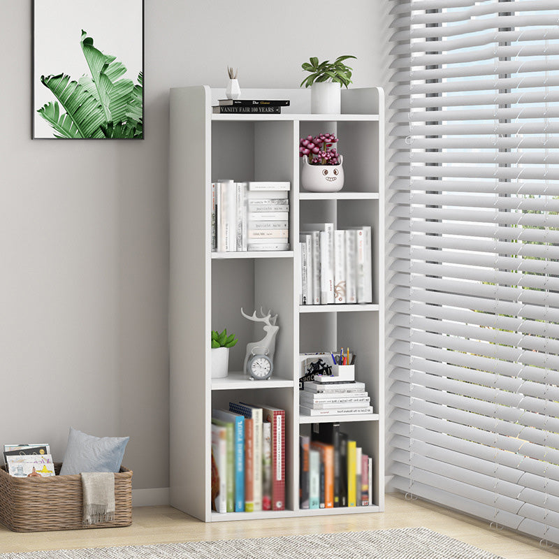 Scandinavian Manufactured Wood Standard Bookshelf Vertical Bookshelf for Living Room 15.7"L x 7.9"W x 39.4"H White Bookcases Clearhalo 'Bookcases' 'furn' 'furn_bookcases' 'Furniture' 'furniture_bookcases' 'Office Furniture' 4859196