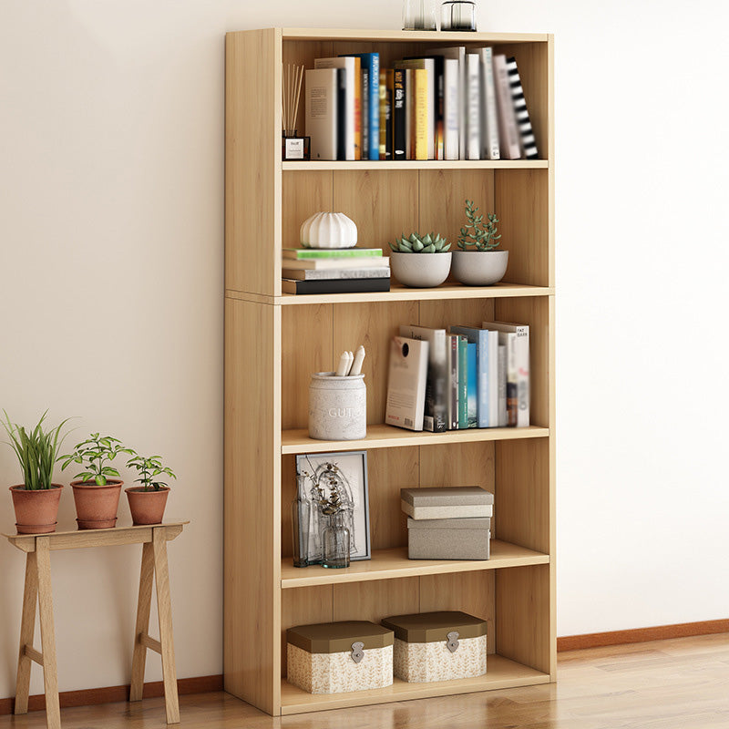 Scandinavian Manufactured Wood Standard Bookshelf Vertical Bookshelf for Living Room 23.6"L x 9.4"W x 52"H Natural Bookcases Clearhalo 'Bookcases' 'furn' 'furn_bookcases' 'Furniture' 'furniture_bookcases' 'Office Furniture' 4859204