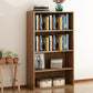 Scandinavian Manufactured Wood Standard Bookshelf Vertical Bookshelf for Living Room 23.6"L x 9.4"W x 41.7"H Cherry Wood Bookcases Clearhalo 'Bookcases' 'furn' 'furn_bookcases' 'Furniture' 'furniture_bookcases' 'Office Furniture' 4859205